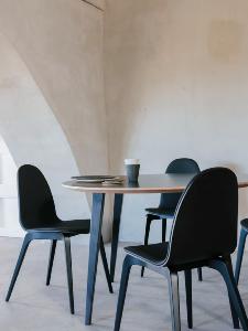 Ondarreta | Table à manger Bob Ø120 | Hêtre teinté